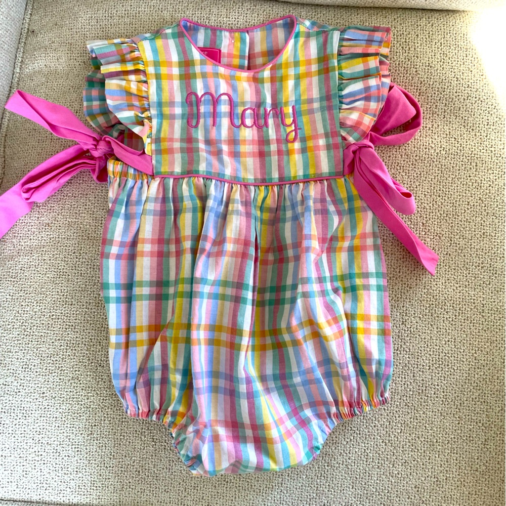 Claire & Charlie bubble, embroidered with “Mary” - size 18 months